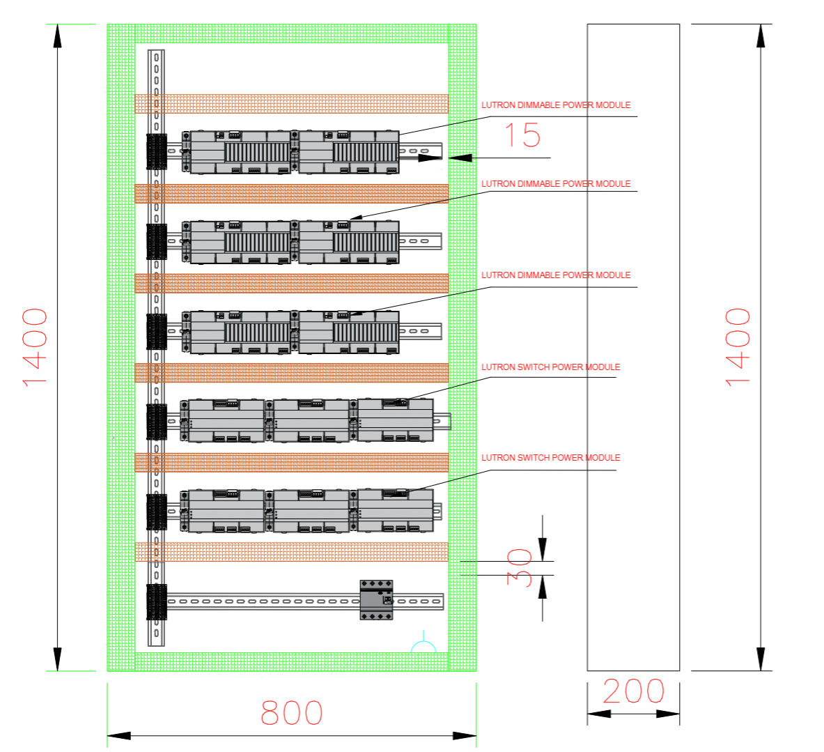 Control panel layout
