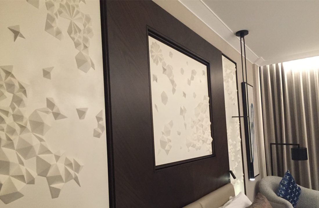 Bespoke decorative lamps in a mid-Dubai hotel refurbishment