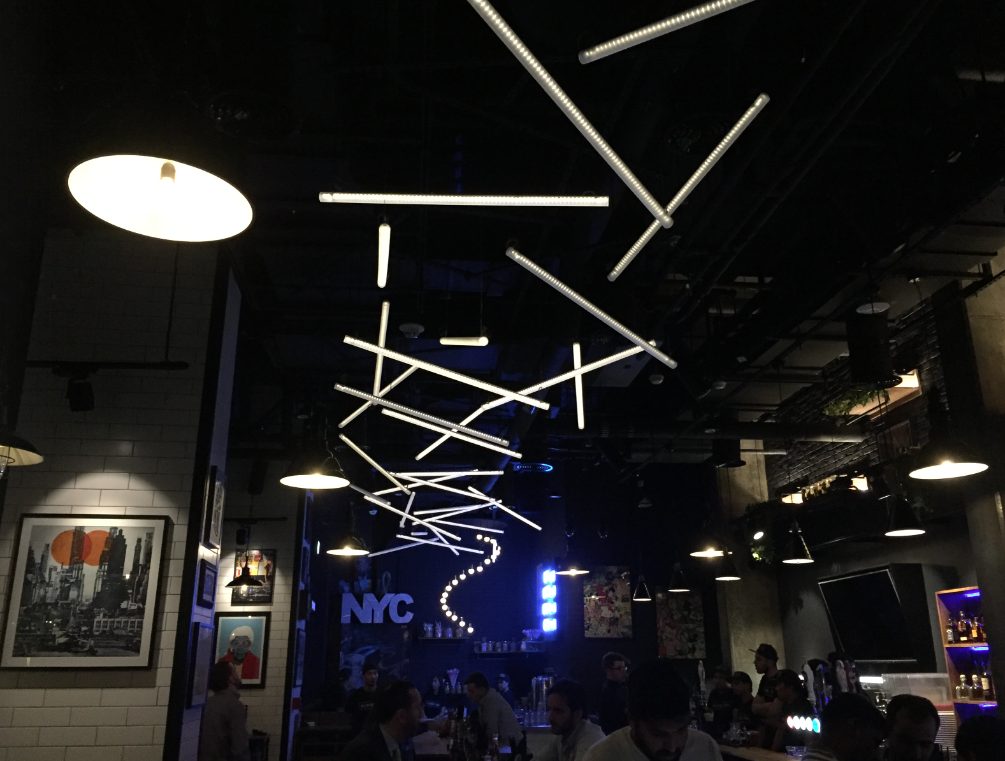 Black Tap ceiling feature lighting