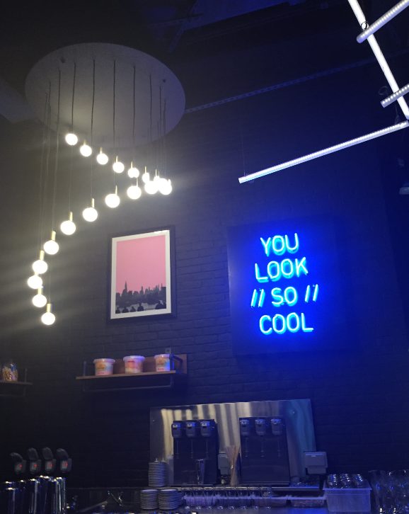Black Tap feature lighting detail
