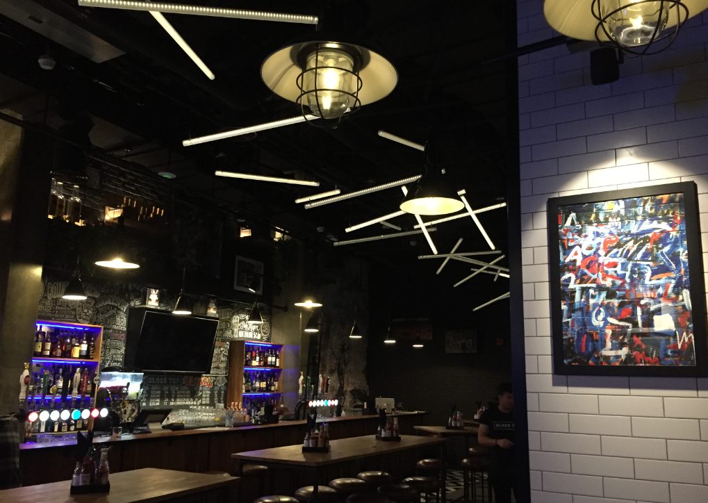 Black Tap Dubai interior lighting and atmosphere